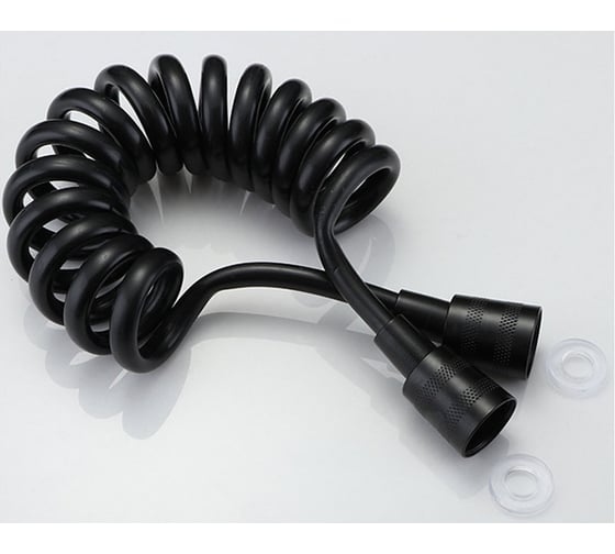 Шланг для душа Melodia della vita гигиенического black phone 1/2" на 1/2" конус, пвх, l150 см., чёрный mkp34432bl_bk 34441