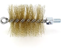Щетка-ерш для очистки котлов, теплообменников, дымоходов, труб, отверстий SIT д80x95x160, латунированная сталь 0,30, М12 1962