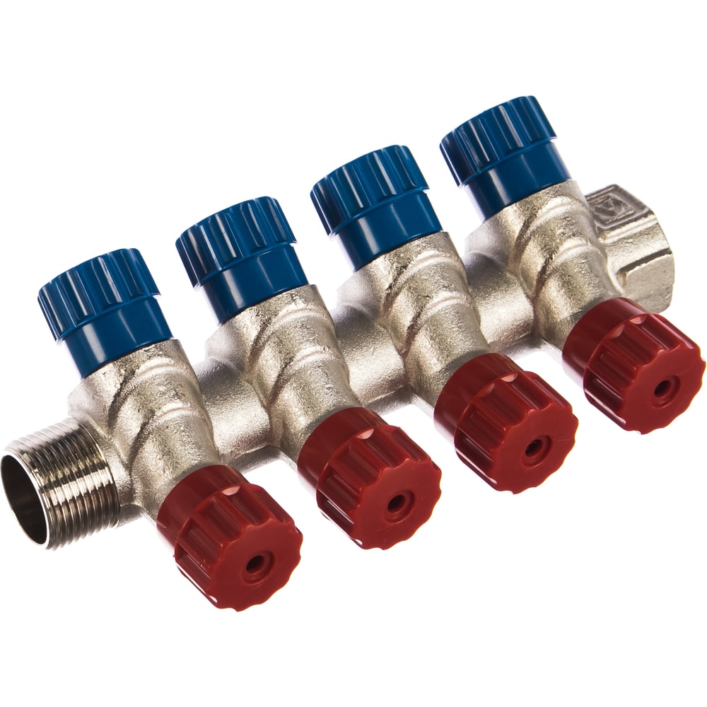 Коллектор с регулирующими вентилями 3/4х4 вых. 1/2 нар. Valtec VTc.560 ...