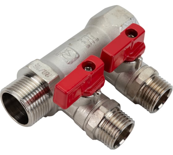 Коллектор с регулирующими вентилями 1х2 вых. Евроконус 3/4 Valtec VTc.560.NE.060502
