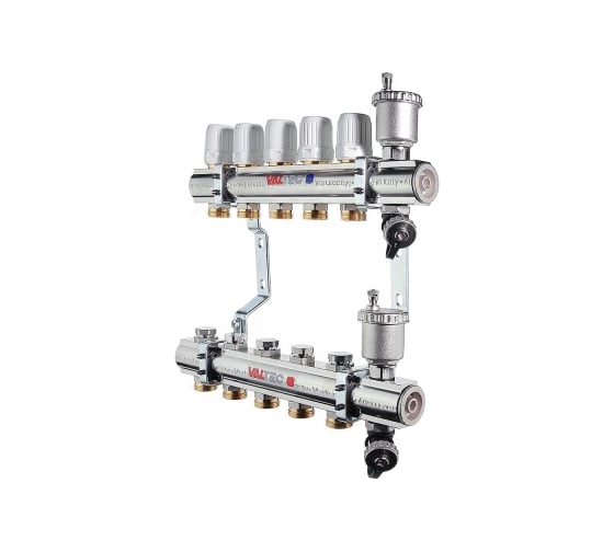 Коллекторная группа в сборе, 1х6 вых. Евроконус 3/4 Valtec VTc.594.EMNX.0606 1