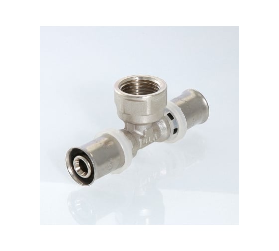 Тройник пресс с переходом на внутреннюю резьбу 20х1/2х20 Valtec VTm.232.N.200420