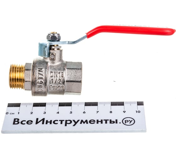 Шаровой кран, стальная рукоятка 1/2 вн.-нар. Valtec BASE VT.215.N.04