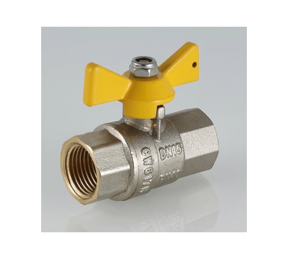 Шаровой газовый кран, рукоятка бабочка 1/2 вн.-вн. Valtec VALGAS VT.277.N.04