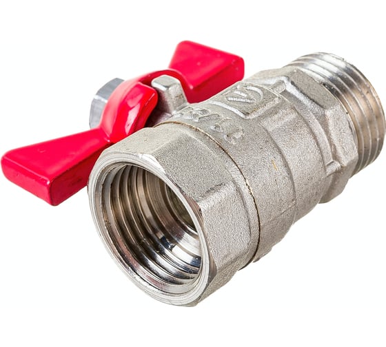 Шаровой кран, рукоятка бабочка 1/2 вн.-нар. Valtec COMPACT VT.093.N.04