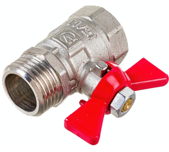 Шаровой кран, рукоятка бабочка 1/2 вн.-нар. Valtec COMPACT VT.093.N.04