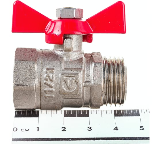 Шаровой кран, рукоятка бабочка 1/2 вн.-нар. Valtec COMPACT VT.093.N.04