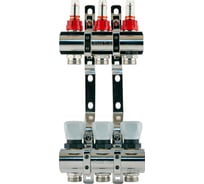 Коллекторная группа PROFACTOR латунь, с расходомерами 1х3 вых 3/4 ЕК PF MB 800.3