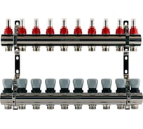 Коллекторная группа PROFACTOR латунь, с расходомерами 1х10 вых 3/4 ЕК PF MB 800.10