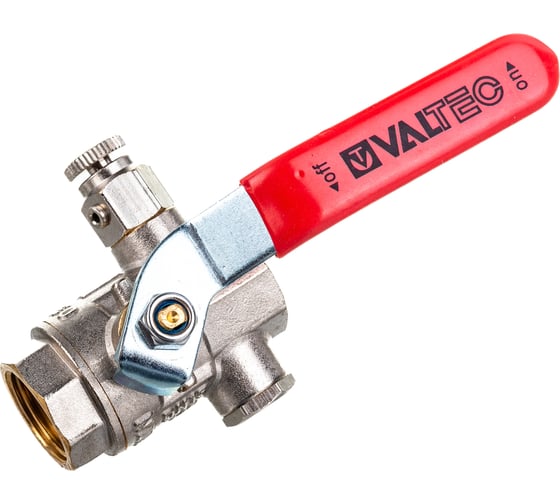Шаровой кран с дренажом и воздухоотводчиком 1/2 вн.-вн. Valtec BASE VT.245.N.04