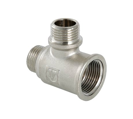 Тройник с двумя переходами на нар. р. 3/4х1/2х1/2 вн.-нар.-нар. Valtec VTr.133.RN.050404