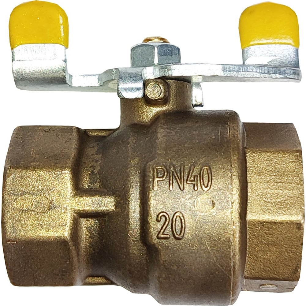 Шаровой муфтовый латунный кран НЗГА кш-20 (газ) вхв(б) 00-00000720 ...