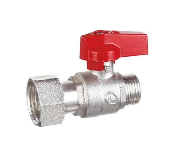Шаровой кран DOUBLE-LIN бабочка, полнопроходной с гайкой нр/вр 1/2" LL1330A (1/2")