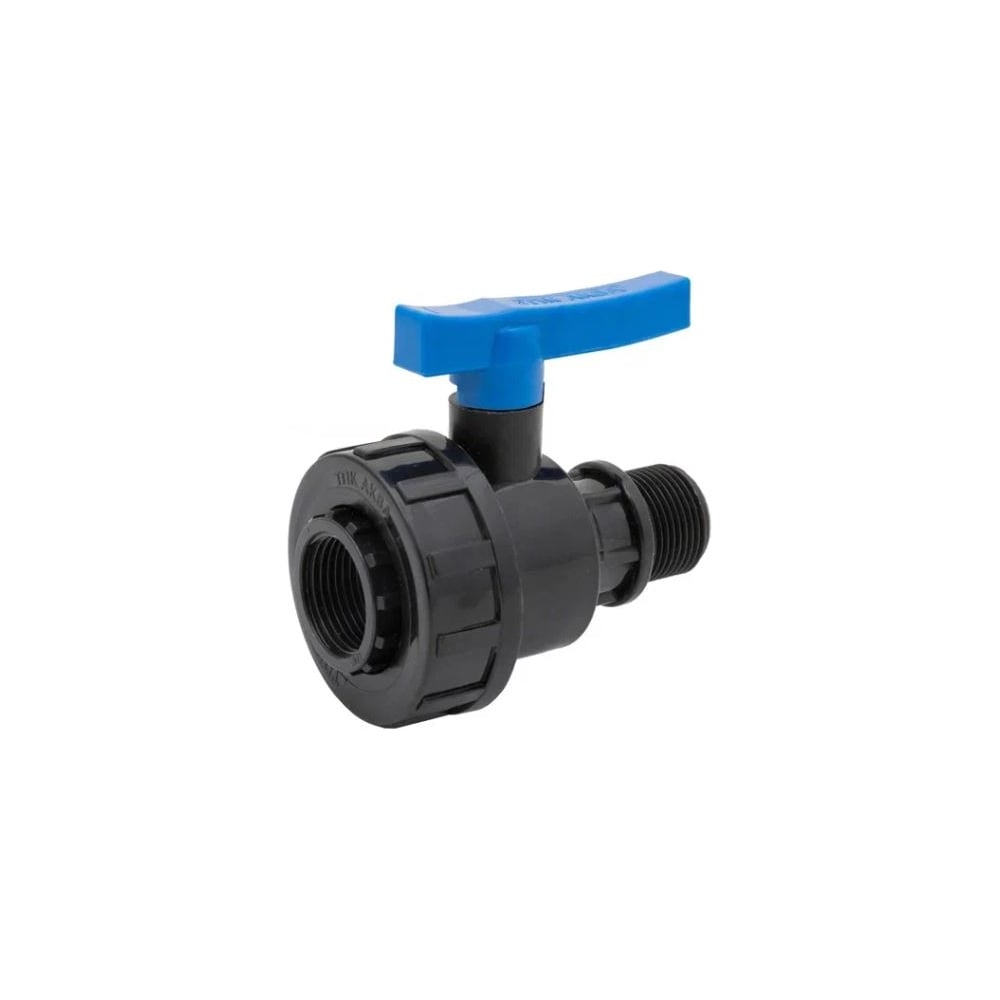 Шаровой компрессионный кран Политэк вр/нр 1 1/2\" х 1 1/2\" тпк-аква ...