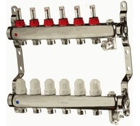 Коллекторный блок Terma нерж.1" с регулировочными клапанами и расходомерами, воздухоотв., дрен., крон. 6 выходов 14106 89331
