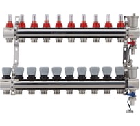Коллекторная группа PROFACTOR латунь, с расходомерами, в сборе, 1х10 выходов 3/4 ЕК PF MB 802.10
