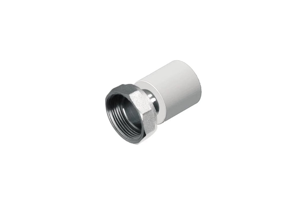 Муфта с накидной гайкой Политэк 25x1" pprc (белые) 9888202501 ...