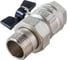 Кран Американка Н/В Ду-25 /1" бабочка черная Bugatti NEW JERSEY 9220006 2