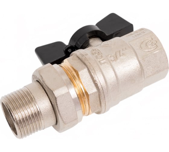 Кран Американка Н/В Ду-20 /3/4" Бабочка черная Bugatti OREGON 03220075 03220032