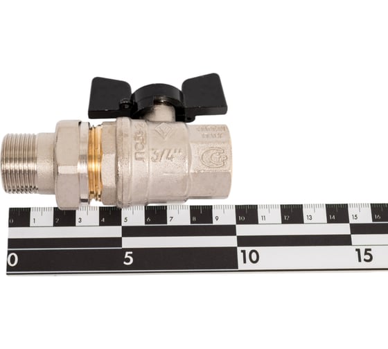 Кран Американка Н/В Ду-20 /3/4" Бабочка черная Bugatti OREGON 03220075 03220032