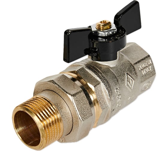 Кран Американка Н/В Ду-25 /1" Бабочка черная Bugatti OREGON 03220037
