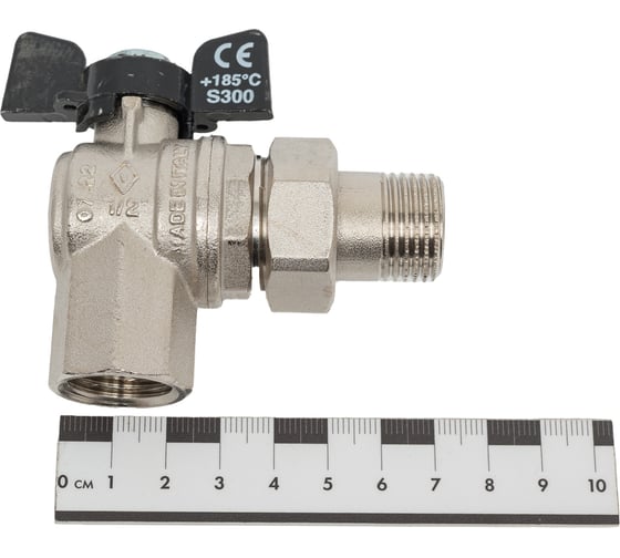 Угловой кран Американка Н/В Ду-15 /1/2" Бабочка черная Bugatti OREGON 05940001