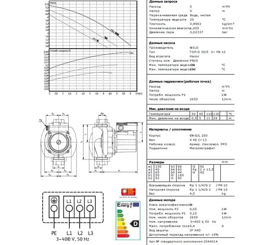 Насос Wilo TOP-S 30/5 DM PN6/10 2044014