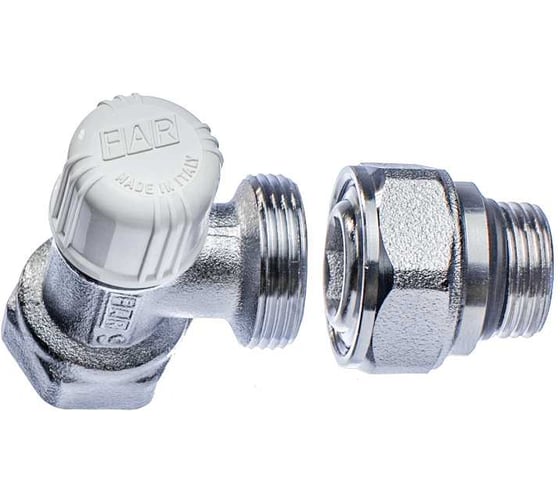 Запорный угловой вентиль FAR 1/2" ВР, уплотнение EPDM FV 1215 12