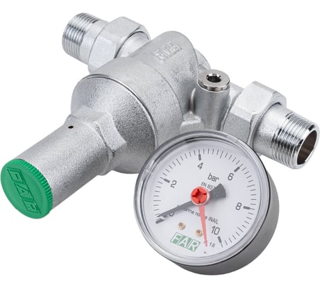 Редуктор хром FAR 3/4" НР-НР, с манометром FA 2815 34