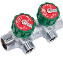 Регулирующий коллектор FAR 3/4" ВР-НР с 2 отв. 1/2" НР межосев. 45 мм FK 3821 3412