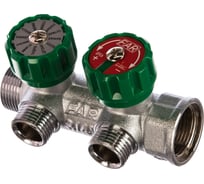 Регулирующий коллектор FAR 3/4" ВР-НР с 2 отв. 1/2" НР межосев. 45 мм FK 3821 3412