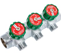 Регулирующий коллектор FAR 1" ВР-НР с 3 отв. 1/2" НР межосев. 45 мм FK 3822 112