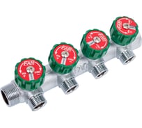 Регулирующий коллектор FAR 3/4" ВР-НР с 4 отв. 1/2" НР межосев. 45 мм FK 3824 3412