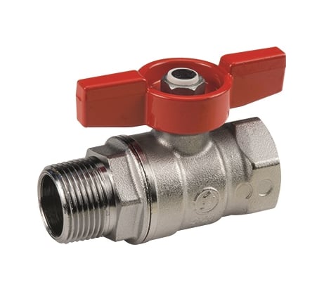 Шаровой кран GEKON с вн./нар. резьбой 1/2", ручка-бабочка GK 554 12