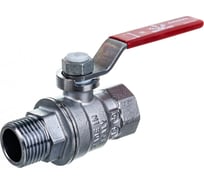 Шаровой кран GEKON с вн./нар. резьбой 1/2", ручка-рычаг GK 554L 12