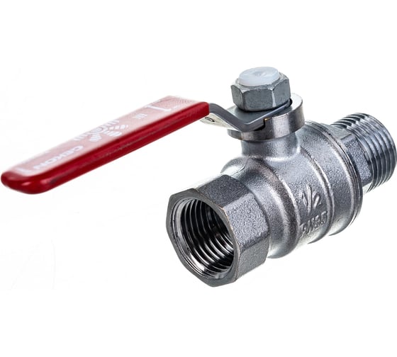 Шаровой кран GEKON с вн./нар. резьбой 1/2", ручка-рычаг GK 554L 12