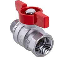 Шаровой кран GEKON с вн./нар. резьбой 3/4", ручка-бабочка GK 554 34