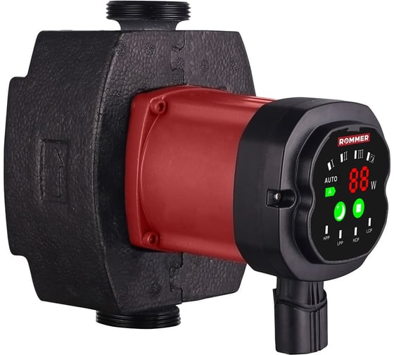 Циркуляционный насос ROMMER erti 25/40-130 RCP-0003-2540130 с гайками и теплоизоляцией RG0091LAN2KSU1