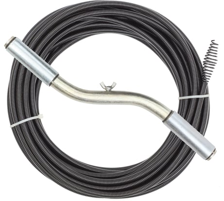 Спираль с универсальной насадкой для удаления засоров (в трубах Ф до 100 мм, длиной до 15 метров) КРОКОЧИСТ 51310-9-15