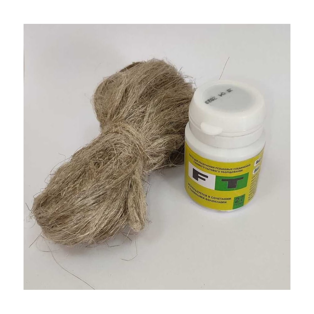 Набор сантехнический AQUAFLEX лен 20 г +паста, 27 г, для газа 771927 ...