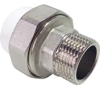 Муфта комбинированная разъемная (американка) ppr elite RTP наружная резьба 20x1/2, белый, 33594