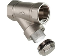 Фильтр RTP латунь, внутренняя/внутренняя резьба, 1/2"х45, никелированный, 41133