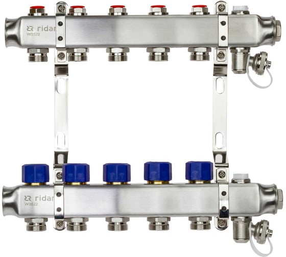 Комплект коллекторов Ридан SSM-5R set с кронштейнами, 5 контуров 088U0975R