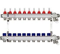 Комплект коллекторов с расходомерами и кронштейнами Ридан SSM-10RF set 10 контуров 088U0960R