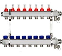 Комплект коллекторов Ридан SSM-8RF set с расходомерами и кронштейнами, 8 контуров 088U0958R