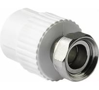 Муфта MeerPlast PPRC Дн20x1/2" Ру25 белая с накидной гайкой D210-00317