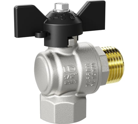 Кран LD PRIDE угловой шаровой 1/2'' - 1/2'' вн/нар бабочка 552306