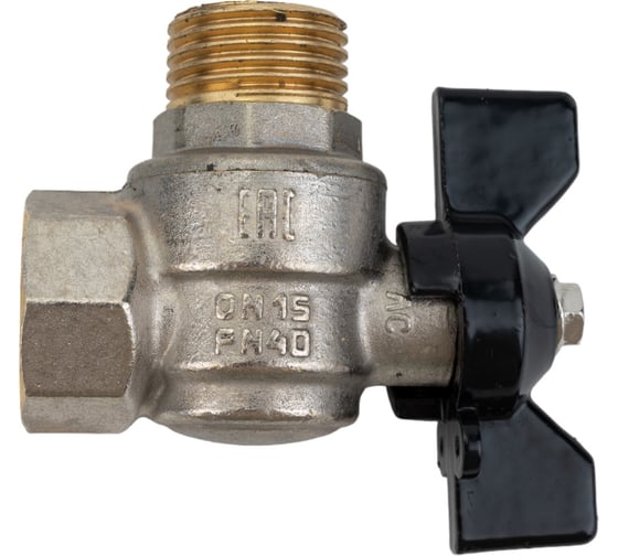 Кран LD PRIDE угловой шаровой 1/2'' - 1/2'' вн/нар бабочка 552306