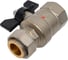 Кран шаровой латунный LD PRIDE 47.20.Н-Н.Б Ду 20 Ру 40 бабочка (white) с биркой LD 47.396.20 2