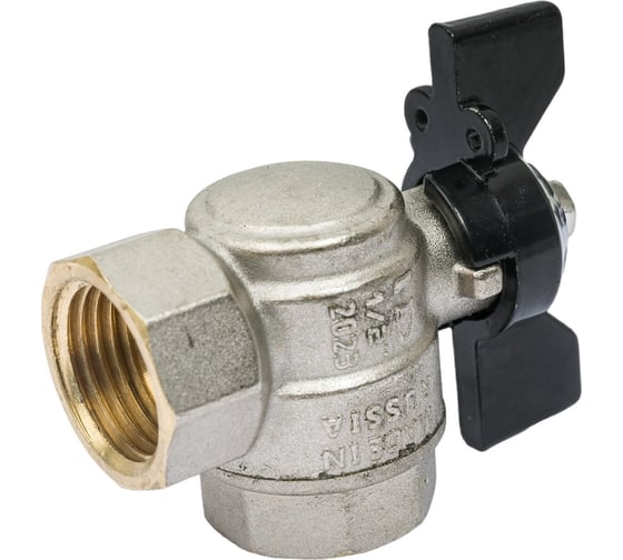 Кран LD PRIDE угловой шаровой 1/2'' - 1/2'' вн/вн бабочка 552305